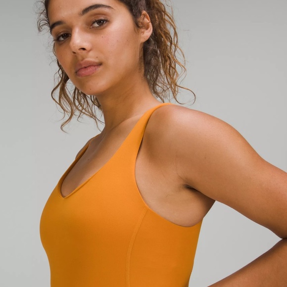 LULULEMON Align™ Bodysuit 8" AUTUMN ORANGE NWT! SZ 6 - Picture 6 of 8